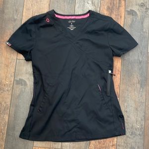 Koi Lite Small Scrub Top Black